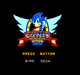 Sonic the Hedgehog - FM Title Screen